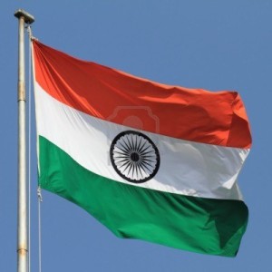 indian flag waiving