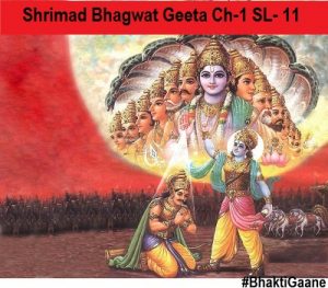 Shrimad Bhagwat Geeta Chapter-1 Sloka-11 Ayaneshu Ch Sarveshu Yathaabhaagamavasthitaah
