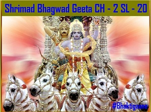 Shrimad BHagwat Geeta Chapter-2 Sloka-20 Na Jaayate Mriyate Va Kadaachi