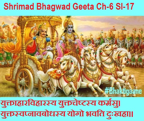 Shrimad Bhagwad Geeta Chapter-6 Sloka-17  Yuktaahaaravihaarasy Yuktacheshtasy Karmasu.