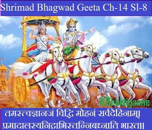 Shrimad Bhagwad Geeta Chapter-14 Sloka-8 Tamastvagyaanajan Viddhi Mohanan Sarvadehinaam.