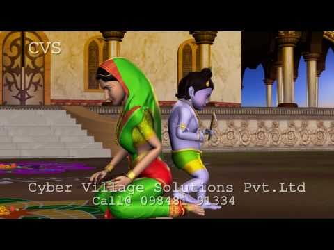 krishna bhajan Hare Krishna 3D Animation Krishna Bhajan Song  ( Lord Krishna Songs)