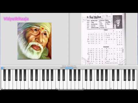 Sai Baba song on Keyboard and piano with notes