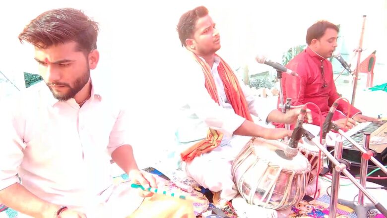 hanuman chalisa || shri madbhagwat katha 2nd day || rivai panday bhadar amethi U.P.|| vivek tiwari